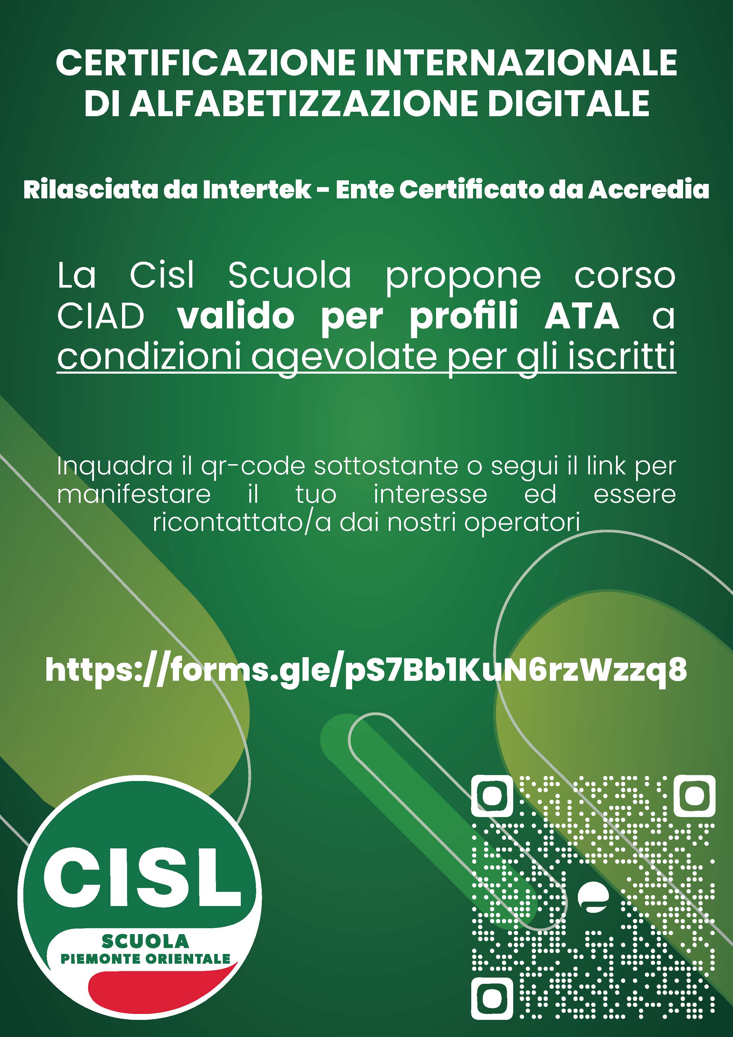 Locandina CIAD Certificazione internazionale di alfabetizzazione digitale